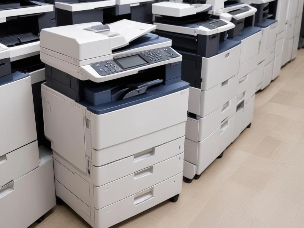 Multifunction Copier Printer in a row